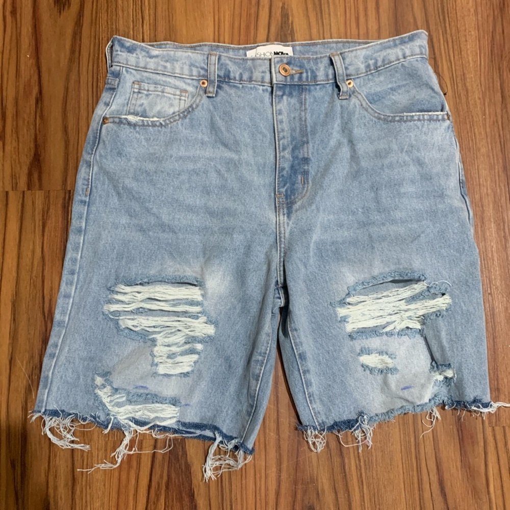 Fashion Nova Light Blue Denim Shorts